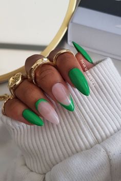 Minimalist Nails, Fire Nails, Funky Nails, Dream Nails, Chic Nails, Pretty Acrylic Nails, Cute Acrylic Nails, Green Nails