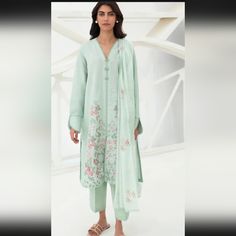 Beautifully Embroidered Light Green Kurta Shalwar Wear Green, Light Green, Women Wear, Womens Dresses, Green, Women Shopping, Dresses, How To Wear, White