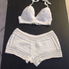 New Handmade Crochet Set Two Piece White Color 100% Acrylic Small Size See Picture For Measurements #11 Beachy Handmade Crochet Top For Vacation, White Crochet Lace Beachy Top, Handmade White Crochet Top For The Beach, Handmade Crochet Summer Top For Vacation, Handmade Summer Crochet Top For Vacation, Handmade Crochet Summer Beach Top, Handmade Crochet Top For Vacation Beachwear, White Crochet Top For Beach Season, Handmade White Crochet Top For Summer