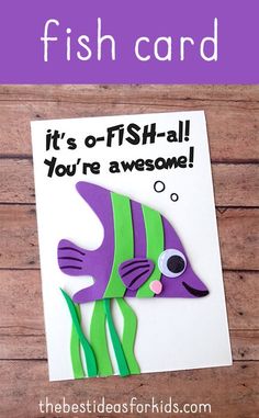 a card that says, it's off - fish all you're awesome