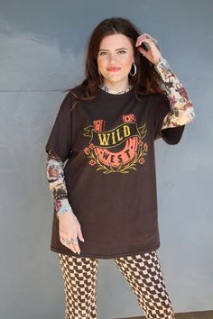 Wear alone or the perfect layering piece. Vintage Western Print Mesh Top Stretchy Fits True To Size RESTOCKED Mesh Undershirt Outfit, Undershirt Outfit, Nfr Style, Shimmer Blouse, Black Mesh Top, Vintage Cowboy, Silky Blouse, Unique Boutique, Top Graphic Tees