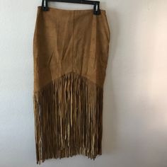 Free People Suede Fring Skirt. So Confortable And Great For Any Season! Only Worn Once. 100% Real Leather. Free People Skirt, Real Leather, Womens Skirt, Free People, Skirt, Leather, Women Shopping, Color