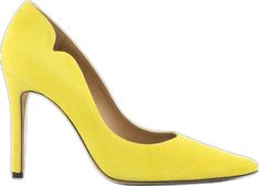 Modern Yellow Heels With Sculpted Heel, Chic Yellow Almond Toe Heels, Modern Yellow Formal Heels, Yellow 4-inch Heel Formal Heels, Elegant Yellow Court Shoes With 4-inch Heel, Yellow 4-inch Heels For Formal Occasions, Yellow Pointed Toe Heels For Work, Modern Yellow Heels For Formal Occasions, Yellow Pointed Toe Heels For Workwear