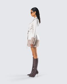 The perfect piece for our baddies with a soft side 🤍 Complete with faux fur cuffs, hem and collar pearl buttons, and a fully lined design - this ivory coat is the kind of look that subtly says you are not the one to mess with 😌 Chic Outerwear With Faux Fur Trim And Lapel Collar, Chic Winter White Outerwear With Faux Fur Trim, Chic Long Winter White Fur Coat, Chic Winter White Long Fur Coat, Chic Beige Fur Coat For Fall, Fitted Cream Fur Coat With Faux Fur Trim, Cream Fitted Fur Coat With Faux Fur Trim, Elegant Cream Fur Coat With Faux Fur Trim, Chic Beige Outerwear With Faux Fur Lining