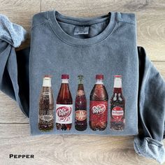 Vintage Dr Pepper Bottles Sweatshirt   Perfect Soda Lover Gift Idea classic Soda Pop crewneck sweatshirt Nostalgic Faded Aesthetic  Shirt Outfit Ideas Easy 30 day return policy Dr Pepper Merch, Dr Pepper Sweatshirt, Aesthetic Shirt Outfit, Faded Aesthetic, Vintage Dr Pepper, Shirt Outfit Ideas, Aesthetic Shirt, Cute Shirt Designs, Aesthetic Shirts