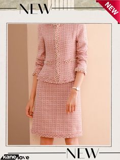 Elegant Tweed Jacket and Dress Two-piece Set Two Piece Sets, Tweed Jacket, In Style, Classic Style, Two Piece, Dresses, Clothes