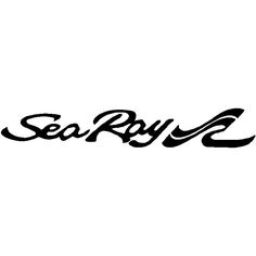 the word sea ray written in black ink