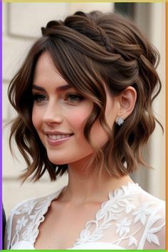 Discover trendy and easy cute short hairstyles for prom. Get step-by-step tutorials and style tips for your perfect prom look. Short Hair Styles Formal Prom, Prom Hairstyles For Short Hair Updo, Waterfall Braid Short Hair, Medium Length Formal Hairstyles, Cute Short Hairstyles, Short Hair Braids, Short Hair Dos, Formal Hairstyles For Short Hair, Ball Hair