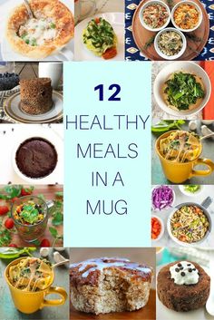 twelve healthy meals in a mug