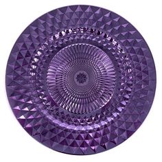 a purple glass plate on a white background