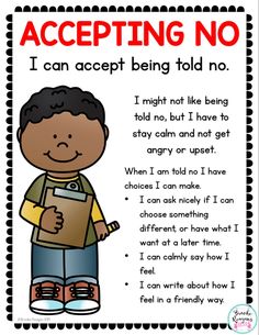 a poster with the words accepting no and an image of a boy holding a book