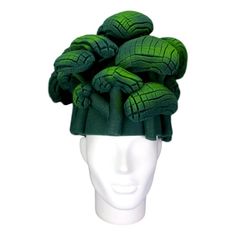 Broccoli Hat - Foam Party Hats Inc Green Novelty Party Hat, Adjustable Green Novelty Costume Hat, Fitted Novelty Costume Hat, Novelty Fitted Hat For Costume Party, Green Halloween Hats For Costume Party, Green Halloween Costume Party Hat, Vegetarian Party, Foam Wigs, Beer Hat