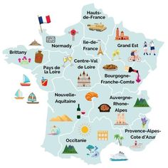 a map of france with all the major cities