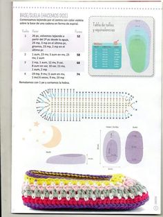 a crocheted basket with instructions on how to make it in spanish and english