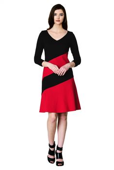 Tops For Women, Cotton Knit, Skirt Top, Women's Dresses, Shift Dress, Dresses Online, Color Blocking