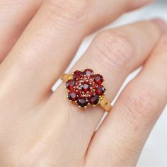 vintage garnet rings for women, dainty garnet ring, womens rings garnet, gothic garnet ring, garnet Vintage Garnet Rings, Gothic Wedding Rings, Gothic Engagement Ring, Paper Rings, Womens Rings, Detailed Engagement Ring, Paper Ring, Ring Flower, Gothic Rings