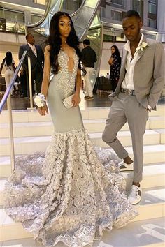 Alluring Chic V-neck Beads Appliques Prom Dresses Fit and Flare Flowers Evening Gowns-Ballbella Mermaid Flowers, Mermaid Bride Dresses, Evening Gowns Online, Girl Prom, Prom Dresses Mermaid, Prom Girl Dresses, Prom Dresses Sleeveless, Dresses Mermaid, Evening Dresses Short