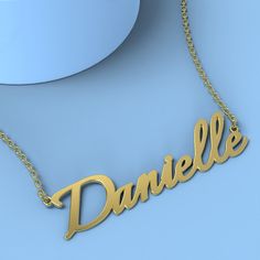 Danielle name necklace Gold Custom Necklace, Personalized Gifts For Her/Him Add something extra special to your jewelry box with Name Necklace Official engravable necklaces.
									The Danielle's name necklace with little heart unique gifts Gold is best gifts for Danielle. Name Necklace Official provides affordable engravable jewelry that won't 
									break the bank. In addition, these pieces make for very thoughtful and appreciated gifts for friends and family. 
									And whether valentine's day gifts, mother's day gifts, christmas gifts, wedding gifts, graduation gifts, birthday gifts,
									 NAME NECKLACE are all the best gift choice store. Danielle Name, Engravable Jewelry, Name Necklace Silver, Necklace Rose Gold, Necklace Rose, Personalized Gifts For Her, Engraved Jewelry, Gifts Birthday, Engraved Necklace