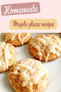 homemade maple glaze recipe on a white plate