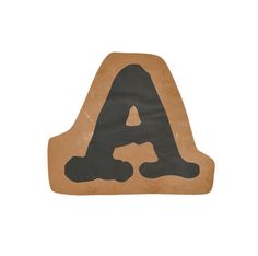 a black and brown sticker with the letter a on it