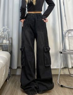 Lunivop Women's Blue Cargo Jeans Baggy Harajuku Y2k 90s Aesthetic Oversize Denim Trousers Korean Jean Pants Vintage 2000s Trashy Clothes Material: COTTON Material: POLYESTER Elasticity: Slight Strech Fabric Type: Softener Length: full length Fit Type: regular Style: vintage Decoration: Pockets About The Size: 1.Asian sizes are1 to 2 sizes smaller than European and American people, Please choose 1-2 size larger than usual, thank you! 2 If you feel difficult to choose the size ,you can feel free to contact mewe will give you some suggestion,but it is for you reference only. Color Difference: As we all know ,the different computers display colors differently, the color of the actual item may vary slightly from the following images. 90s Style Baggy High Waist Pants, 90s Baggy High Waist Pants, 90s Style Baggy Wide Leg Pants, 90s High Waist Baggy Pants, 90s Style Baggy Wide Leg Bottoms, Baggy Full-length Hip Hop Jeans, Baggy High Rise Flare Jeans For Streetwear, Baggy Full Length Hip Hop Jeans, Baggy Wide Leg Hip Hop Jeans