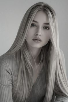 a woman with long blonde hair posing for the camera