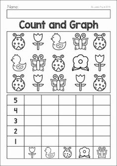 a printable worksheet for counting and graphing numbers