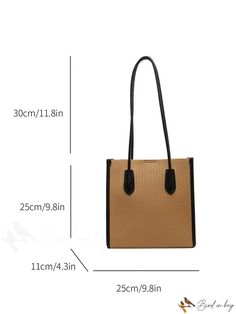 BirdinBag - Chic Khaki PU Leather Shoulder Bag for Womens Fashion Rectangular Faux Leather Office Bucket Bag, Large Capacity Square Faux Leather Box Bag, Rectangular Faux Leather Bucket Bag, Beige Faux Leather Bags For Errands, Square Faux Leather Box Bag For Shopping, Beige Faux Leather Shoulder Bag For Office, Beige Square Office Bag, Rectangular Faux Leather Bucket Bag For Shopping, Rectangular Faux Leather Shoulder Bag For Shopping