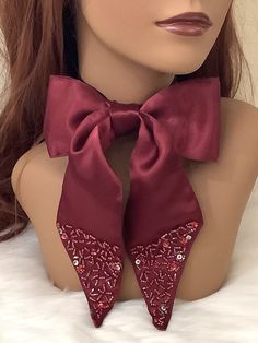 Elegant Red Bow For Gift, Elegant Red Satin Bow, Elegant Wedding Bow With Ties, Elegant Adjustable Bow For Wedding, Red Bow With Butterfly Knot For Party, Elegant Red Bow With Butterfly Knot, Elegant Red Adjustable Bow, Elegant Pink Bow For Gift, Wedding Bow With Butterfly Knot