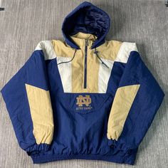 Vintage 2000s Notre Dame University College Sportswear Athletic Stitched Y2K Aesthetic Multi Color Half Zip Up Hooded Jacket Extra Large Men Condition:  Fair Used Condition  = Staining On The Sleeve Due To Age And Wear  Measurements: Please see photos above for all measurements IF YOU BUY TWO OR MORE ITEMS USE THE CODE BUNDLE @ CHECK TO SAVE 20% WE SHIP WITHIN 24 HOURS AFTER PURCHASE! Please be aware that we do not offer free returns!! The Buyer is responsible for the cost of the return label. F Notre Dame University, University College, Large Man, Vintage 2000s, Y2k Aesthetic, Colleges And Universities, Half Zip, Notre Dame, Hooded Jacket