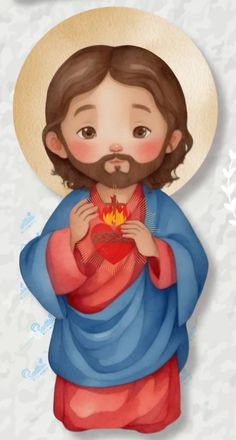 jesus holding a heart in his hands