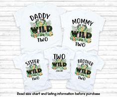 three matching shirts with the words, daddy and two daughters