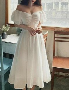 Contact+us:+lisamony@outlook.com Please+left+message+what+color+you+need+when+you+order+it.Besides+the+picture+color,+you+can+also+choose+any+color+you+want. Simple+A+Line+Ivory+Tea+Length+Evening+Party+Dresses Processing+time:+12-21+business+days Shipping+Time:+3-5+business+days "Fabr... White Flowy Dress Short, Romantic Chic Style, Mixed Aesthetic, Long Evening Dress, Grad Dresses, Simple White, Evening Party Dress, Fancy Outfits, Evening Dresses Long