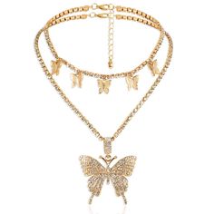 PRICES MAY VARY. Butterfly Necklace Material:Alloy & Rhinestone This set is an ideal gift for your friend, wife, mother . It is also a good choice for engagement,party or wedding jewelry. This set is an ideal gift for your friend, wife, mother . It is also a good choice for engagement,party or wedding jewelry. Butterfly Choker Necklace, Chain Butterfly, Butterfly Choker, Owl Earrings Studs, Cross Necklace Sideways, Women Choker Necklace, Rhinestone Choker Necklace, Bling Necklace, Crystal Choker Necklace