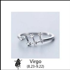 These Are Very Cool Pretty And Dainty! This One Is The Star Constellation For The Sign Virgo! *Simulated Diamonds And Set In 925 Stamps Adjustable Ring :-) I Have Every Sign I Just Need To Get Busy Putting Them Up. Virgo Star Constellation, Virgo Constellation, Star Constellation, Star Constellations, Star Ring, Women Artisans, Sign I, Adjustable Ring, Womens Jewelry Rings