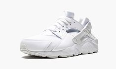 Huarache Run (GS) 654275 110 White Sports Huaraches With Round Toe, Nike Harauche White, Nike Air Huarache Crater Premium, Nike Air Huarache White, Nike Low-top Huaraches For Running, Huarache Run, Nike Kids, Nike Huarache, Adidas Tubular Defiant