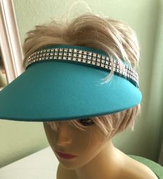 Tennis Visor, Golf Visor, Rhinestone Trim, Visor Hats, Play Golf, Sun Visor, Wide Bands, Terry Cloth, Sun Hats