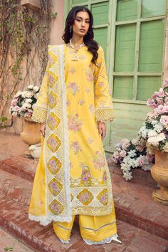 Brand: MotifzProduct Code: 4423-ZEMALCollection: Motifz Premium Embroidered Lawn CollectionFabric: Lawn DESIGN DETAILS: Embroidered Lawn Front 1.15 M Dyed Lawn Back 1.15 M Embroidered Patch A For Front Daman 1 Pc Schiffli Embroidered Patch B For Front Daman 1 Pc Schiffli Embroidered Patch For Front Right And Left 2.64 M Schiffli Embroidered Lawn Sleeves 0.67 M Sleeves Embroidered Patch 1.1 M Embroidered Khadi Net Dupatta 2.5 M Schiffli Dupatta Embroidered Pallu Patch 1 Side 2.5 M Schiffli Dupatta Embroidered Pallu Patch 4 Side 7.5 M Dyed Cotton Trouser 2.5 M DISCLAIMER: Lining, Laces, and Tassels are not included in unstitched variants. Embellishment items in stitched outfits are subject to market availability The actual colors of the outfit may vary from the colors being displayed on your Eid Collection 2024, Mehndi Outfits, Lawn Design, Chiffon Collection, Ladies Clothing, Modest Wear, Eid Collection, Net Dupatta, Shalwar Kameez