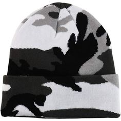 Gelante Adult Unisex Knitted Beanie hat cap with cuffed one size fits all will keep your head warm in the winter time. Color: White.  Gender: female.  Pattern: camo. Acrylic Beanie For Streetwear, Winter Acrylic Hat For Streetwear, Acrylic Winter Hat For Streetwear, Casual Acrylic Hat For Streetwear, Casual Streetwear Hats In Acrylic, Casual Acrylic Streetwear Hat, Casual Acrylic Beanie For Streetwear, Gray Acrylic Beanie Casual Style, Casual Brimmed Acrylic Beanie