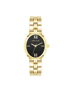 Anne Klein Gold-Tone/ Black Minimalist Oval Case Watch January 2nd, Bangle Watches, Rose Gold Watches, Jewelry Clasps, Women Watches, Modern Chic, Metal Bracelets, Polish Jewelry, Minerals Crystals