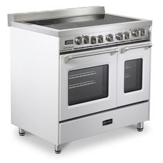 an oven with two burners and one door on the front is shown in this image