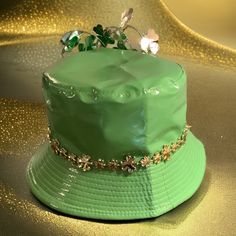 New Without Tags. Designed By Me. One Size Fits Most. Green Gold, St Patrick, St Patricks Day, Green And Gold, Bucket Hat, Women Accessories, Vinyl, Collage, Tags