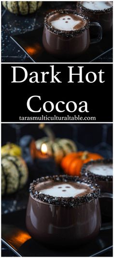 dark hot cocoa is the perfect drink for halloween