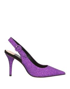 Glitter Solid color Buckle fastening Narrow toeline Spike heel Covered heel Leather lining Leather/rubber sole Contains non-textile parts of animal origin Purple Heels With Buckle Closure For Formal Occasion, Purple Open Heel Heels With Buckle Closure, Formal Glitter Leather Heels, Purple Heels With Buckle Closure, Glitter Leather Heels For Party, Purple High Heels With Buckle Closure, Party Glitter Leather Heels, Color Violet, Spike Heels