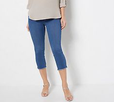 It's flat-out obvious that these Primabelle cropped jeggings are the key to a cute-yet-comfy look. Just look at them! From Belle by Kim Gravel. Spring Stretch Cropped Leg Jeans, Stretch Mid-rise Cropped Jeans For Spring, Stretch Cropped Jeans For Fall, Stretch Cropped Leg Pants With Frayed Hem, Stretch Cropped Pants With Frayed Hem, Cropped Stretch Pants With Frayed Hem, Stretch Pants With Cropped Leg And Frayed Hem, Stretch Cropped Jeans With Frayed Hem, Stretch Cropped Leg Jeggings