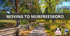 a sign that reads moving to murfeesbro on the side of a road