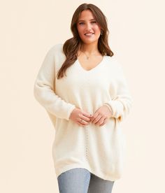 Hyfve V-Neck Oversized Sweater - Cream Medium, Women's Warmcream Open weave dolman sweater Bust measures 54 on size small Body length 28 on size small. 55% Cotton 45% Acrylic. Hand wash cold water. Do not bleach. Line dry. Iron low. Do not dry clean. Apparel & Accessories > Clothing > Shirts & Tops Dolman Sweater, Oversized Sweater Women, Sweater Cream, Sweater For Women, Women's Sweaters, Open Weave, Accessories Clothing, Oversized Sweater, Apparel Accessories