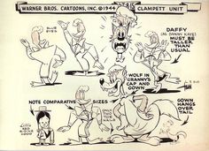 an old comic strip with various cartoon characters