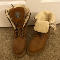 Sherpa-Lined Winter Boots. Never Worn - Kept In Closet. Like New Condition Without Tags. Brown Snow Boots, Sherpa Lined, G H, Winter Rain, Snow Boots, Winter Boots, Rain Boots, Bass, Like New