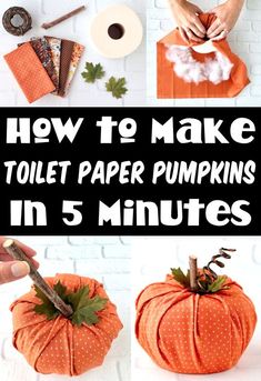 Fall Crafts for Kids Diy Paper Pumpkins, Pumpkin Toilet Paper Roll, Toilet Paper Pumpkins, Diy Toilet Paper, Paper Pumpkin Craft, Reuse Crafts, Fun Fall Decor, Fall Pumpkin Crafts, Fall Decor Diy Crafts